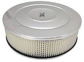 Air Cleaner, Chrome 14" X 4" Performance Style  -Paper Element & Flat Base Photo Main