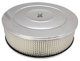Air Cleaner, Chrome 14" X 4" Performance Style  -Paper Element and Off-Set Base Photo Main