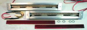 Led Flush Mount Tail Lights - Long 15-1/4" Wide Kit. Dual Intensity For Tail, Brake and Signals 12 Volt Photo Main