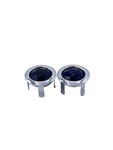  Parts -  Lens Blue Dots With Chrome Ring (You Install)