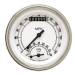  Parts -  Instrument Gauges - Ultimate Speedometer (3-3/8") Speedo Tach Combo - Classic White Series With Flat Lens 12v