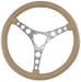  Parts -  Steering Wheel, Flaming River -Corvette, 15" Diam. With 6 Bolt Mounting Flange Tan Leather Wrap