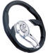  Parts -  Steering Wheel. Flaming River -Cascade Slate Grey Leather, 13.8" Diam. With 6 Bolt Mounting Flange