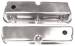 Ford Parts -  Polished Alum Small Block Ford Tall Valve Cover - Plain With Hole and Baffled