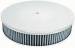  Parts -  Air Cleaner, Polished Aluminum 14" X 3" Round -Plain, Washable Element and Hi-Lip Base