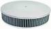  Parts -  Air Cleaner, Polished Aluminum 14" X 3" Round -Plain, Washable Element and Recessed Base