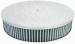  Parts -  Air Cleaner, Polished Aluminum 14" X 3" Round -Flame, Washable Element and Flat Base