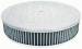  Parts -  Air Cleaner, Polished Aluminum 14" X 3" Round -Flame, Washable Element and Dominator Base