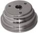 Chevrolet Parts -  Chevrolet Crank Shaft Pulley - Satin Aluminum -Small Block Chevy Single Groove (Long Water Pump)