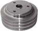 Chevrolet Parts -  Chevrolet Crank Shaft Pulley - Satin Aluminum -Small Block Chevy Triple Groove (Long Water Pump)