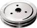 Chevrolet Parts -  Chevrolet Crank Shaft Pulley - Chrome -Small Block Chevy Double Groove (Short Water Pump)