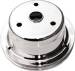 Chevrolet Parts -  Chevrolet Crank Shaft Pulley, Chrome - Single Groove -Long Water Pump, Small Block Chevy 283-350