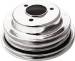 Chevrolet Parts -  Chevrolet Crank Shaft Pulley, Chrome - Triple Groove -Long Water Pump, Big Block Chevy 396-454