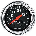  Parts -  Instrument Gauges - Auto Meter Traditional Chrome Series 2-1/16" Temp Gauge. Mechanical 120-240 Deg., Full Sweep (12 Ft. Tubing)