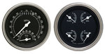  Parts -  Instrument Gauges - Ultimate Speedometer (3-3/8") Speedo Tach Combo With Quad Gauge - Traditional Series With Flat Lens 12v