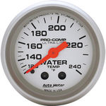  Parts -  Instrument Gauges - Auto Meter Ultra Lite Series 2-1/16" Temp Gauge. Mechanical 120-240 Deg., Full Sweep (12 Ft. Tubing)