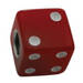  Parts -  Dice Valve Stem Caps - Red With White Dots